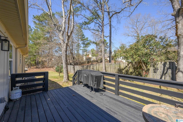 wooden terrace with fence