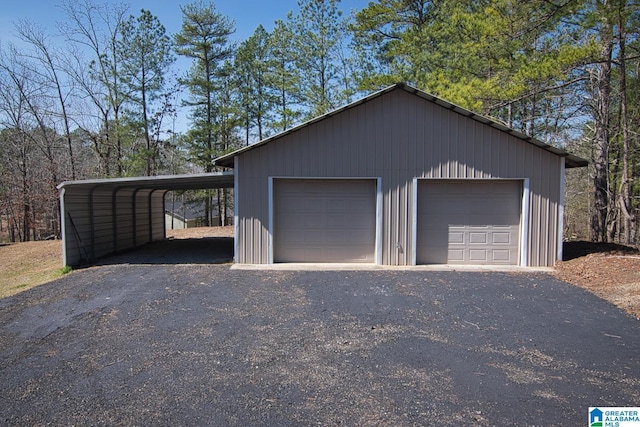 garage with a detached garage