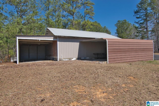 view of pole building with a carport