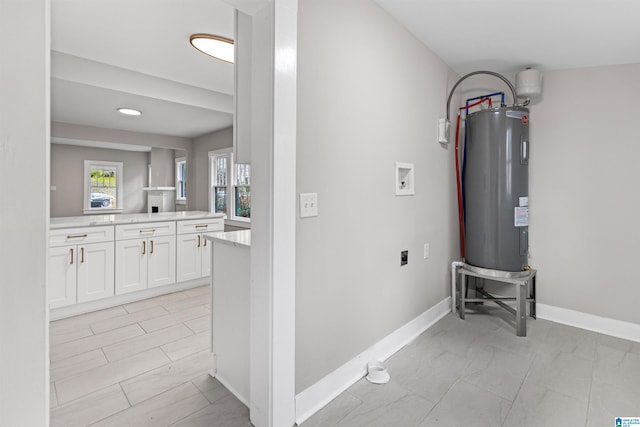 interior space with electric water heater