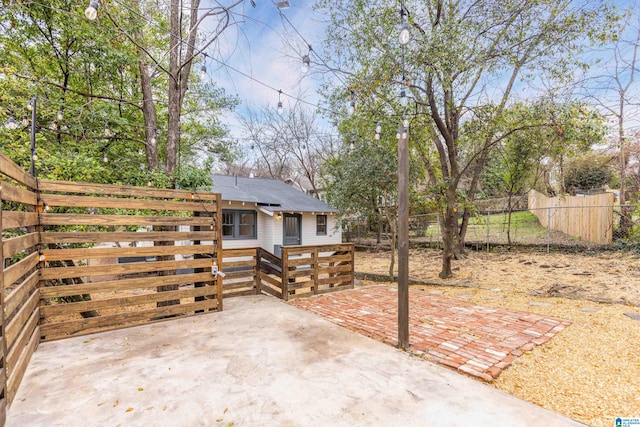 view of patio with fence