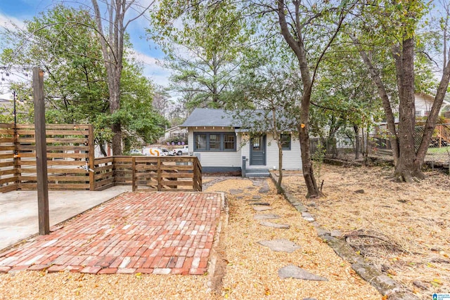 exterior space featuring a patio and fence