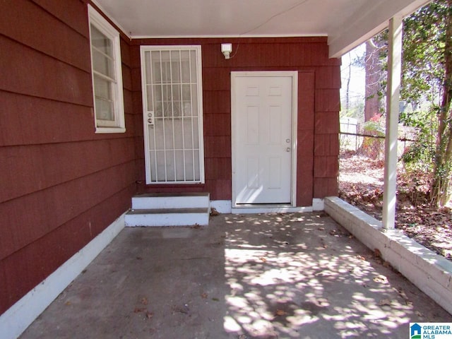 property entrance with fence