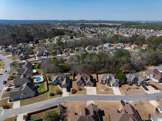 drone / aerial view with a residential view