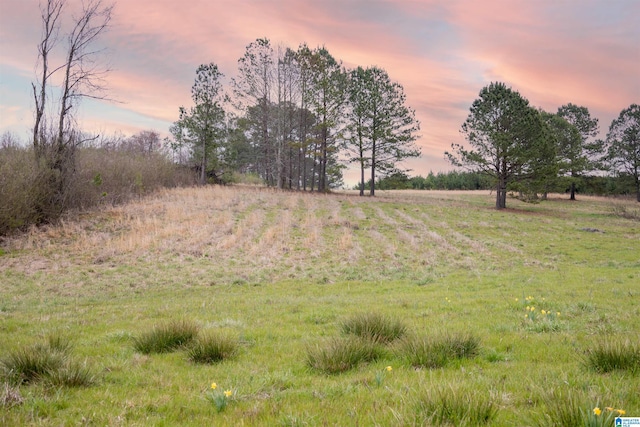 nature at dusk featuring a rural view