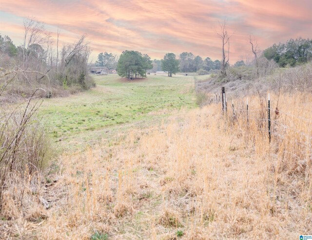 nature at dusk with a rural view