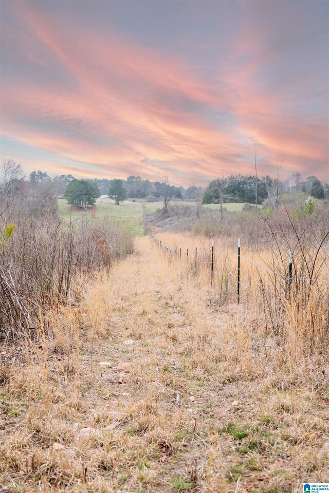 nature at dusk with a rural view