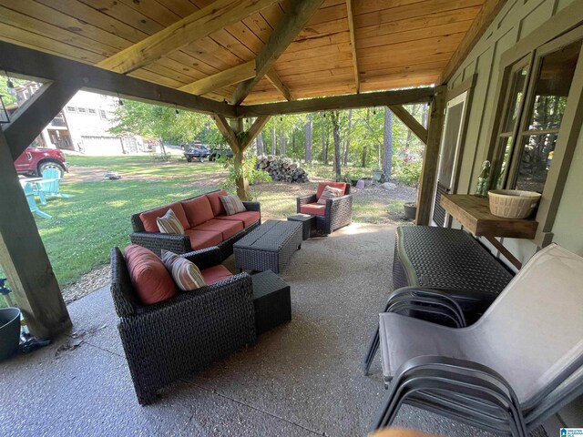 55 Landing Chase, Wedowee, AL 36278 - view of patio / terrace featuring an outdoor hangout area