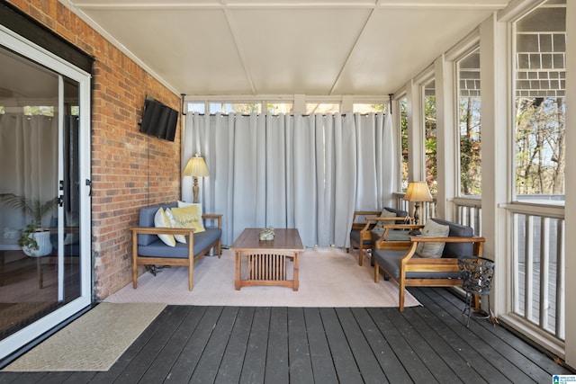 view of sunroom