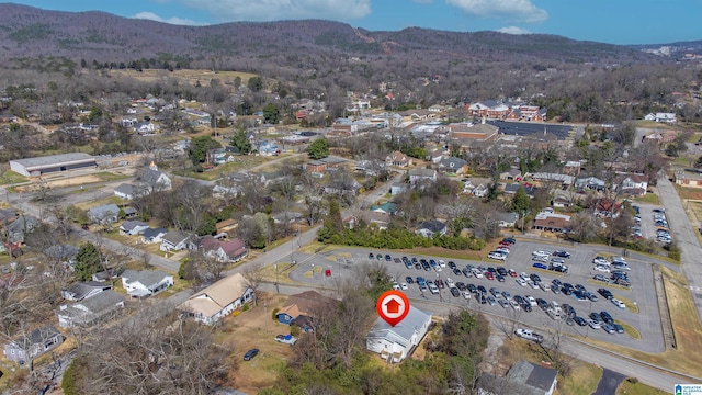 drone / aerial view with a mountain view