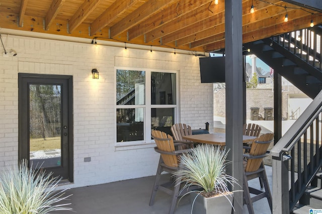 view of patio / terrace featuring outdoor dining area