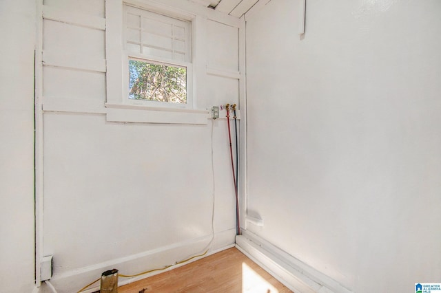 bathroom with wood finished floors