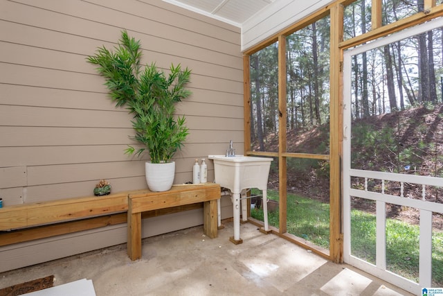 view of sunroom