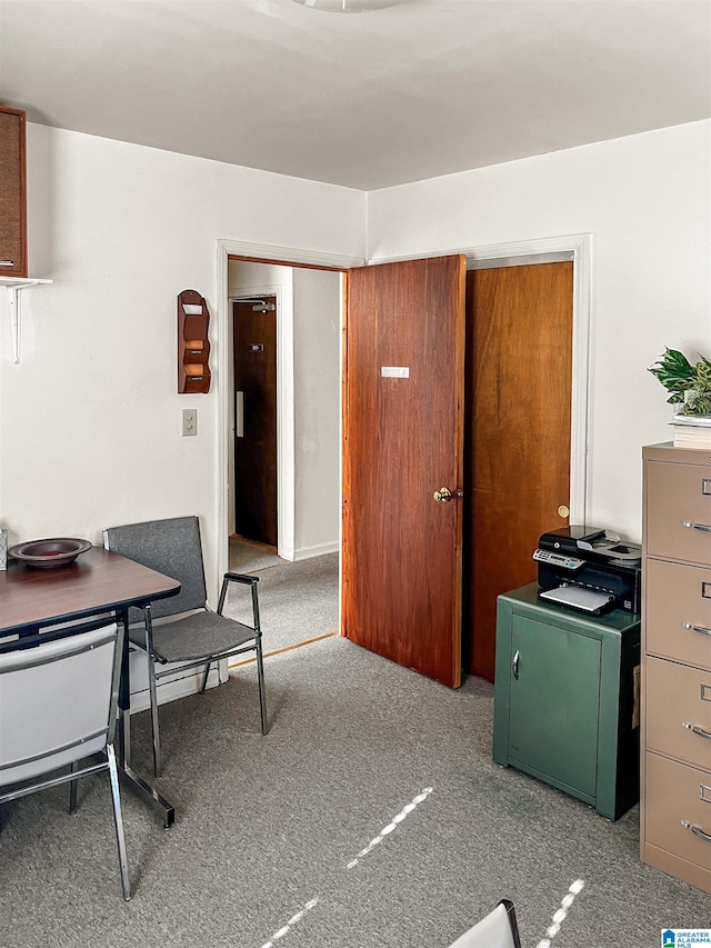 office area featuring carpet floors