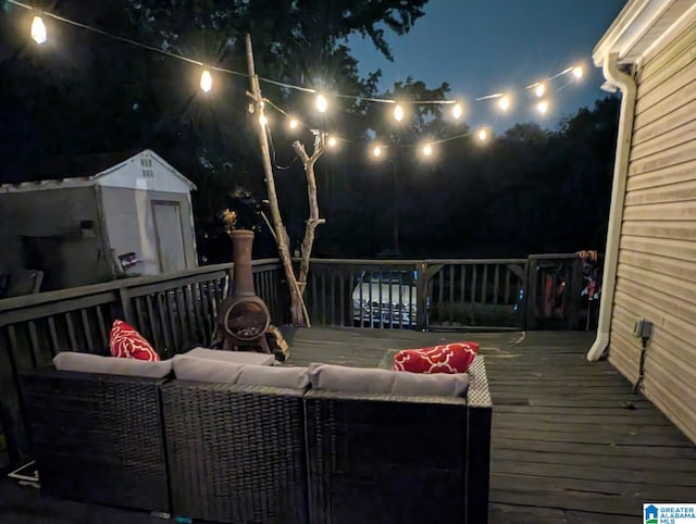 5242 Roy Dr, Helena, AL 35080 - deck at twilight featuring outdoor lounge area