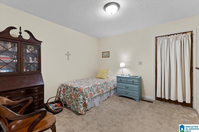 236 Oak Ridge Dr, Oneonta, AL 35121 - carpeted bedroom featuring a textured ceiling