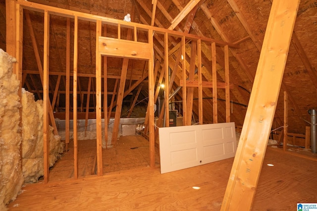 view of attic