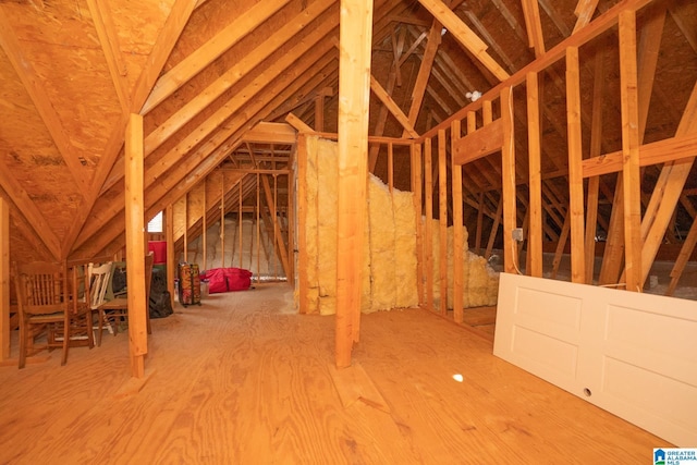 view of attic