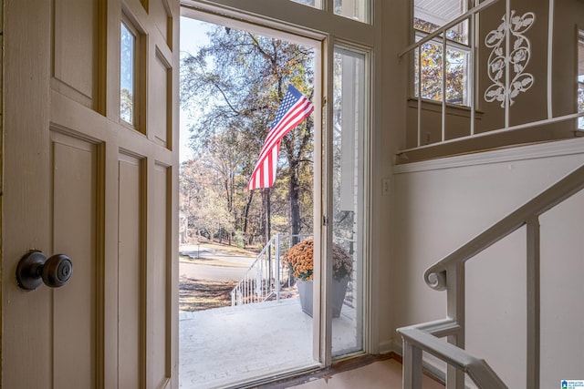 view of foyer entrance