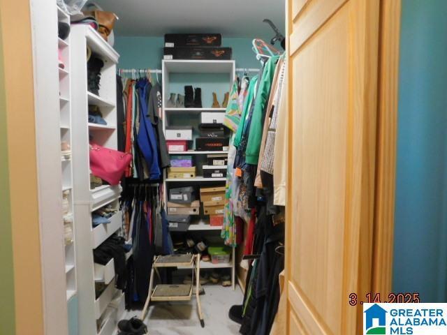 view of walk in closet