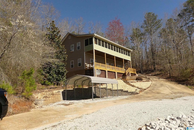 1310 County Road 264, Wedowee, AL 36278 - view of front of home with a carport and driveway