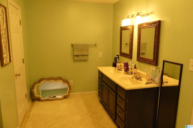 1310 County Road 264, Wedowee, AL 36278 - full bathroom with double vanity, baseboards, and a sink