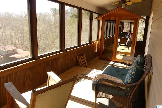 1310 County Road 264, Wedowee, AL 36278 - sunroom with a healthy amount of sunlight and a ceiling fan