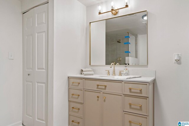 264 Mccalla Rd, Birmingham, AL 35022 - full bath with a tile shower, vanity, and a closet
