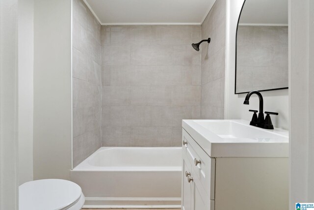 264 Mccalla Rd, Birmingham, AL 35022 - bathroom featuring vanity, toilet, and shower / bathtub combination