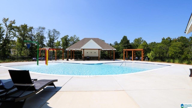 873 Fish Camp Rd, Chelsea, AL 35043 - community pool with a gazebo and a patio