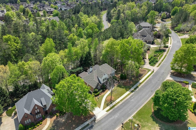 aerial view with a residential view