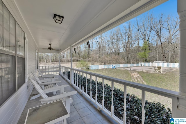 2350 Morton Rd, Warrior, AL 35180 - balcony featuring covered porch and a ceiling fan