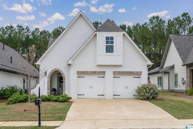 2167 Springfield Dr, Chelsea, AL 35043 - view of front of house with brick siding, a front yard, and driveway