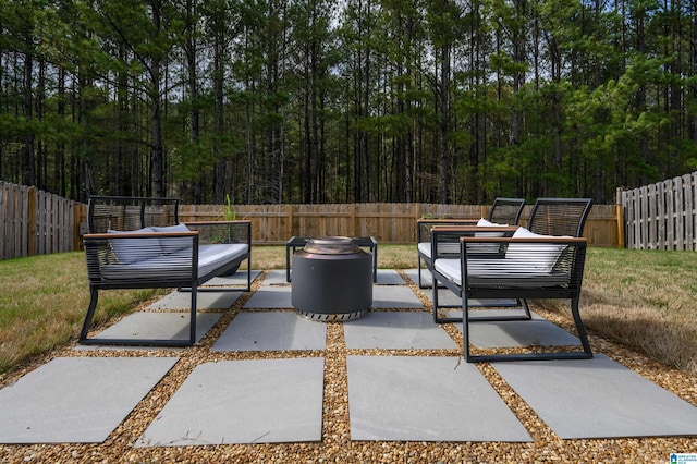 2167 Springfield Dr, Chelsea, AL 35043 - view of patio featuring a fenced backyard and an outdoor hangout area