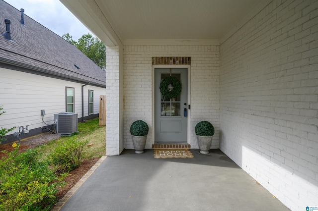 2167 Springfield Dr, Chelsea, AL 35043 - view of exterior entry with brick siding and central AC unit