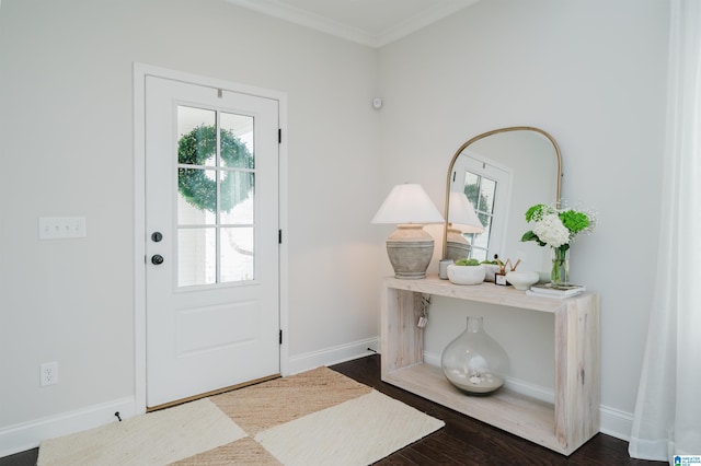 2167 Springfield Dr, Chelsea, AL 35043 - foyer featuring ornamental molding, baseboards, and wood finished floors