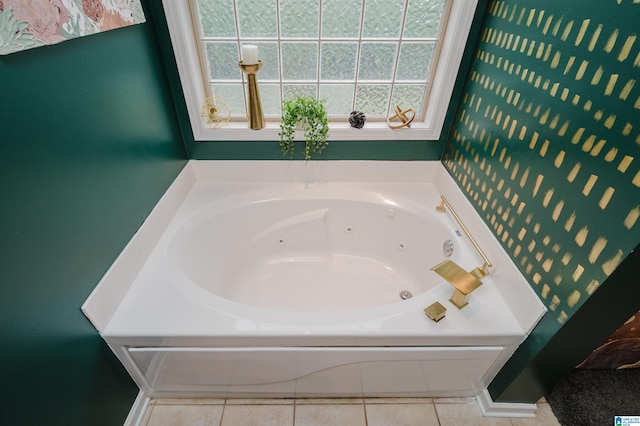 bathroom featuring a whirlpool tub