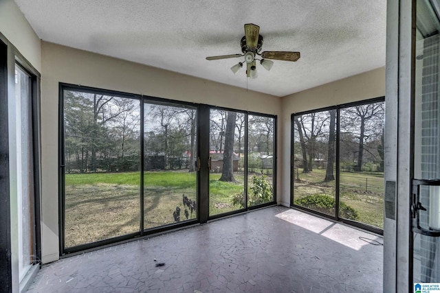 817 Milgray Ln, Bessemer, AL 35022 - unfurnished sunroom featuring ceiling fan