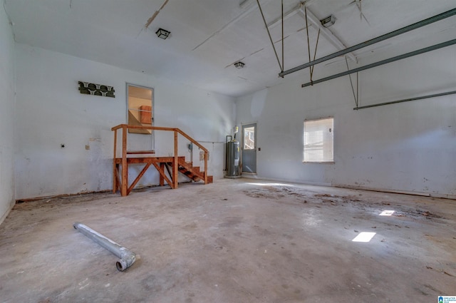 garage with water heater