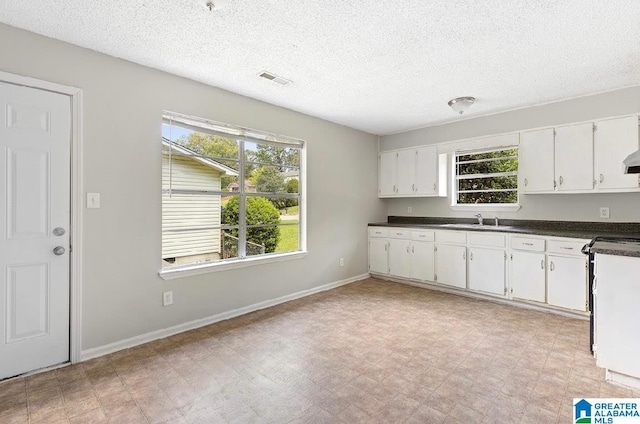 63 Bluebell St, Bessemer, AL 35020 - kitchen with dark countertops, stainless steel gas range oven, light floors, and a sink