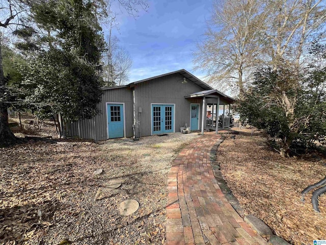 rear view of house with french doors