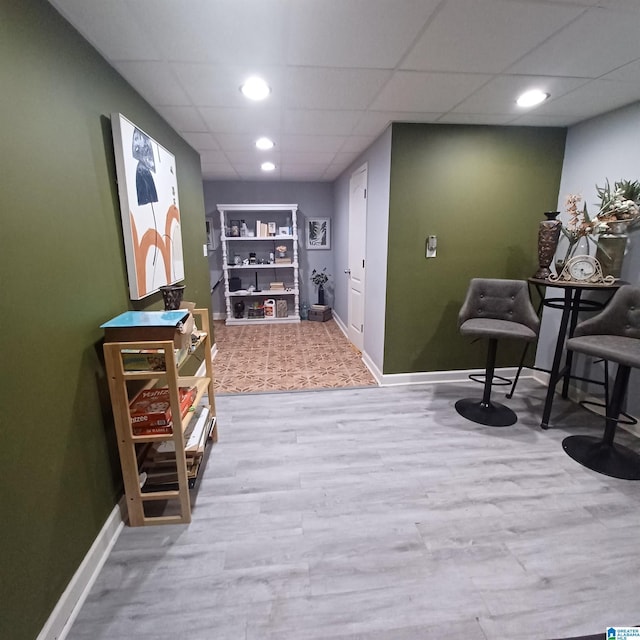 7459 15th Street Rd, Bessemer, AL 35023 - corridor with recessed lighting, wood finished floors, baseboards, and a paneled ceiling