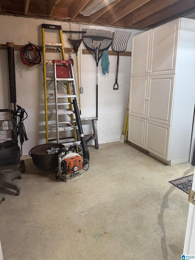view of basement