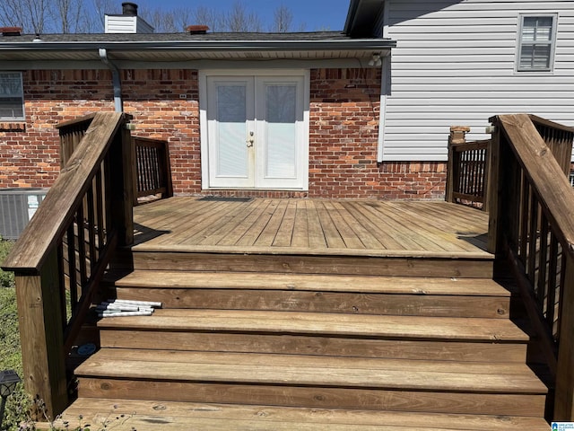1804 Ragsdale Rd, Cullman, AL 35055 - wooden terrace with french doors