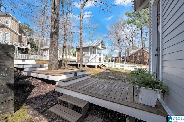 deck with fence