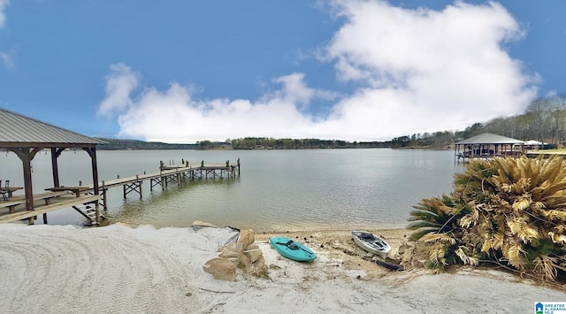 360 Frankies Rd, Vincent, AL 35178 - view of dock featuring boat lift and a water view