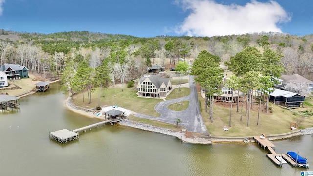 360 Frankies Rd, Vincent, AL 35178 - birds eye view of property with a water view and a view of trees
