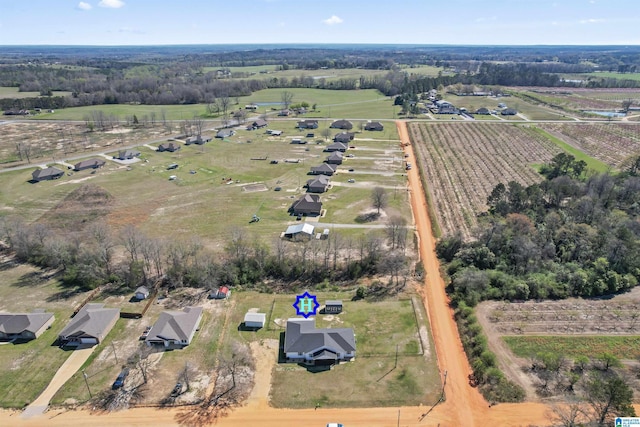 drone / aerial view featuring a rural view