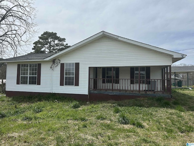 3825 County Road 715, Cullman, AL 35055 - view of front of property featuring covered porch and a front yard