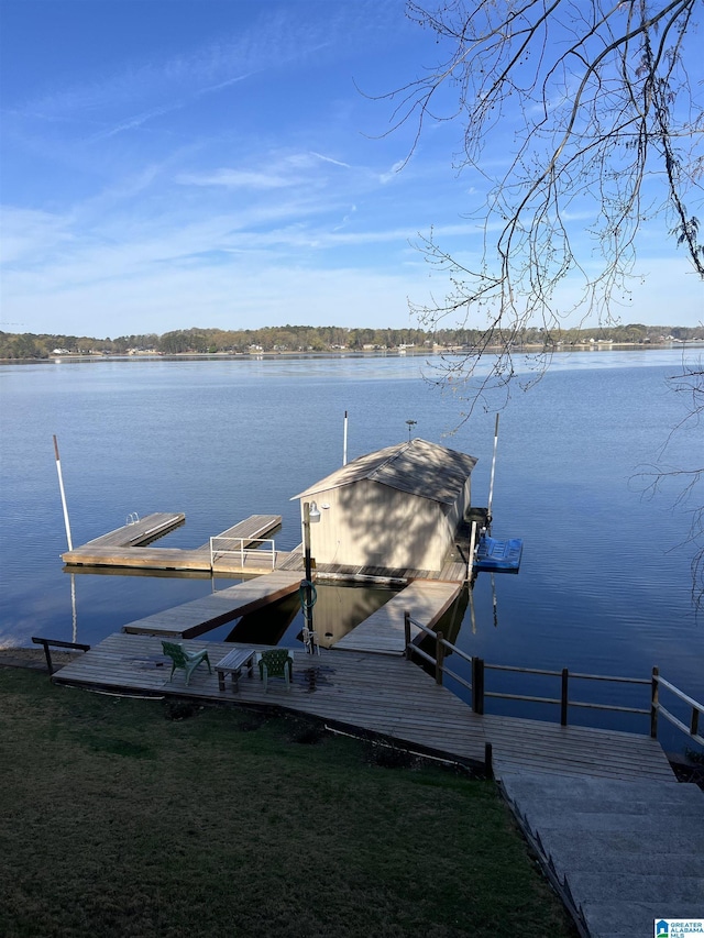 881 Ridgeway Cir, Talladega, AL 35160 - view of dock with a water view